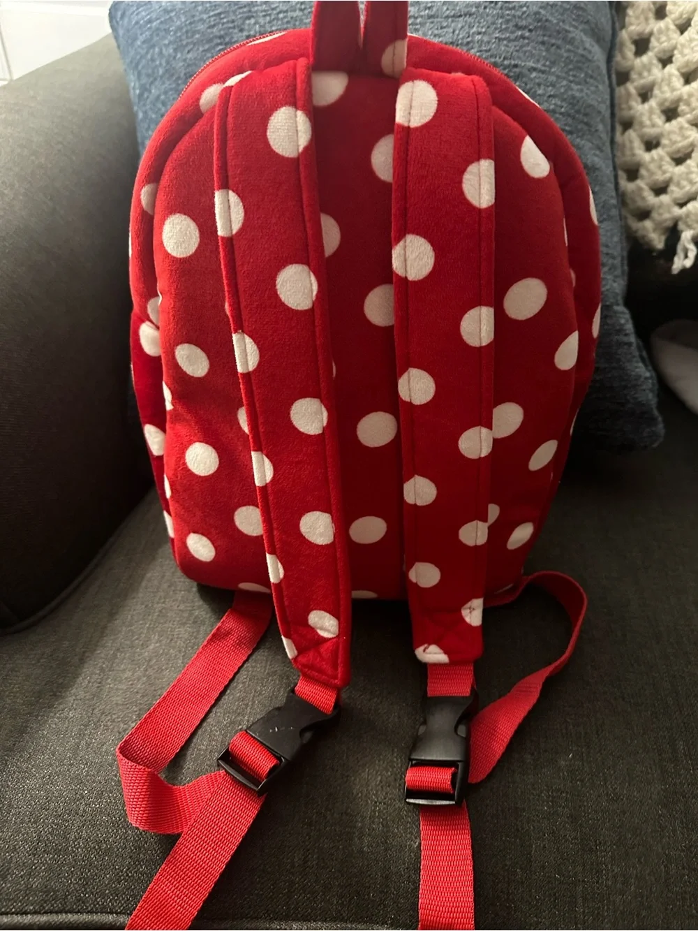 Disney Minnie Mouse Red and White Polka Dot Backpack